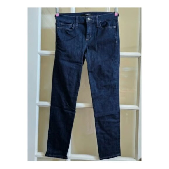 Joes Jeans Sz 28 Jeans Mid Rise Dark Classic Blue Wash Denim Taper Straight - Picture 1 of 6